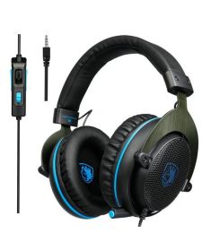 Sades R3 Gaming Bass Surround Stereo Over Ear Game Headset with Microphone Volume Control