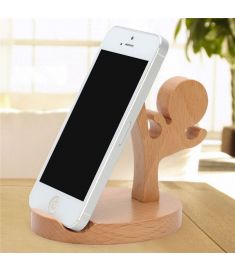 Universal Unique Wooden Kongfu Style Holder Kongfu Kid Phone Stand for iPhone 7 Samsung S8 Xiaomi