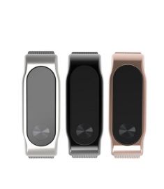 Mijobs Replacement Stainless Steel Frame Bracelet Wristband For Xiaomi Miband 2