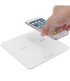 Dual Transmitter Qi Wireless Charger Dock Charging Pad Stand Station for Phone X Samsung S8