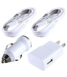 Combination Micro USB Cable + Wall and Car Charger OEM For Samsung Galaxy Note 3 S5