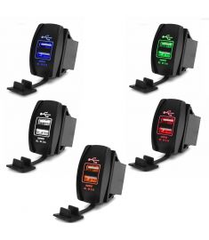 3.1A 12-24V 2 USB Car Cigarette Lighter Socket Splitter US Plug Charger For iphoneX 8/8Plus  Samsung